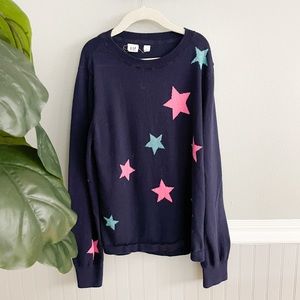 Gap Kids Big Girl XXL Blue Star Sweater